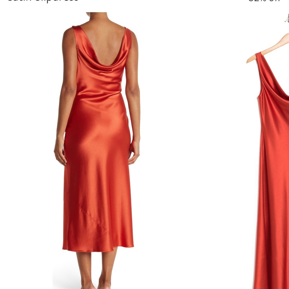 Solid Rustic orange mid length dress (Size 8-10, medium)